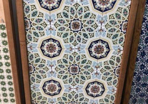 Tableau de décoration en mosaïque cadre en bois pour les jardins et intérieurs de maisons