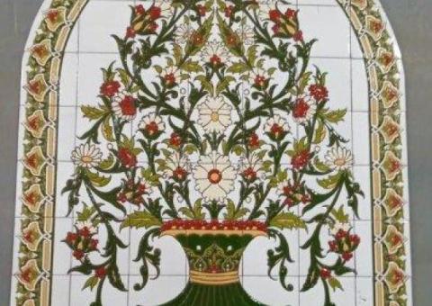 Céramique murale florale - Jardin élégant