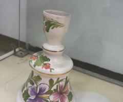 Vase en Céramique Artisanale Peint à la Main – Décoration Florale